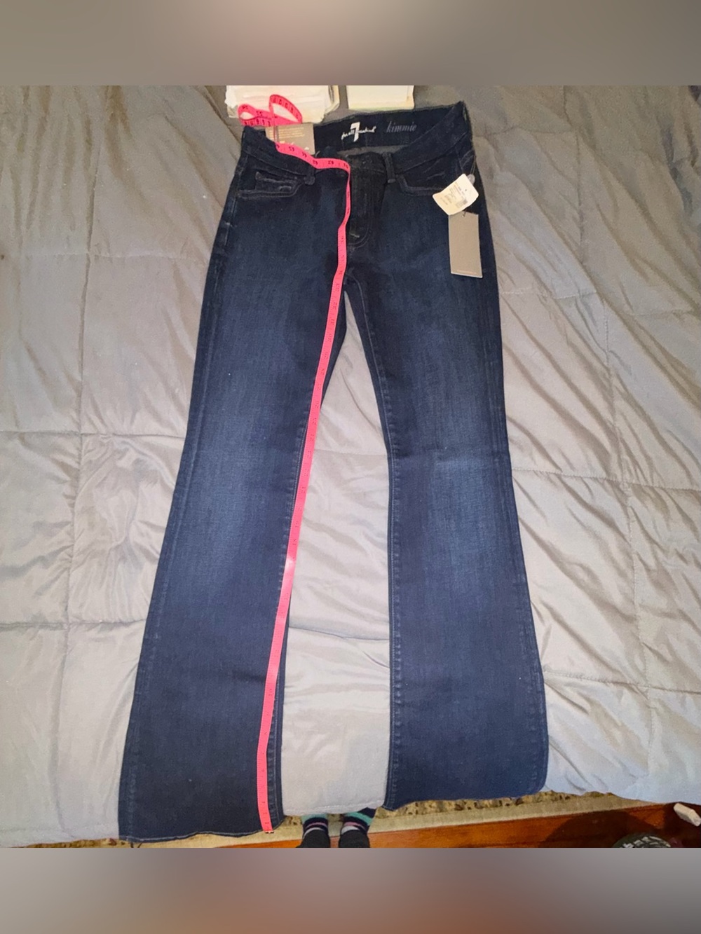 7 For All Mankind Kimmie Bootcut Jeans Size 27 Dark Wash NWT - Picture 7 of 11